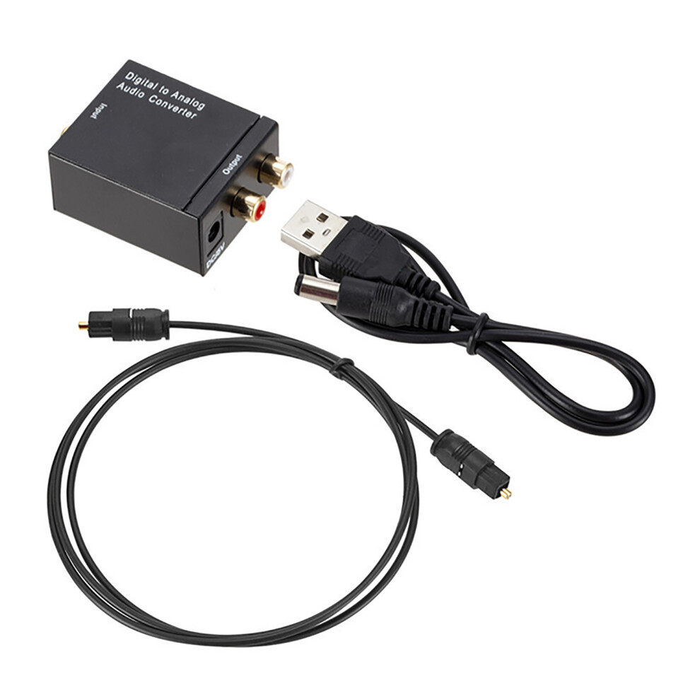 Coaxial Digital To Analog Converter, Digital Optical To Analog Sound Converter, Converts Spdif Digital Audio To Rca Analog Output With High Resolution 9147006839485