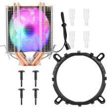 Vysoce účinný chladič CPU, magnetický kroužkový konektor, podpora čtyř tepelných trubic, tichý provoz, stabilní odvod tepla,