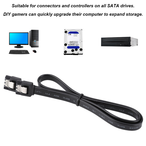 Reliable Transfer Sata Cable For Internal Storage, Secure Connection Locking Latch & Hot Swappable For Quick Computer Upgrades, Versatile Connection 2