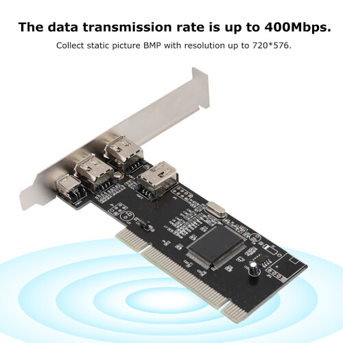 Data Transfer FireWire Expansion Card With Plug And Play Functionality, IEEE 1394 PCI Express Adapter With Multiple External Ports, Device Compatible 2