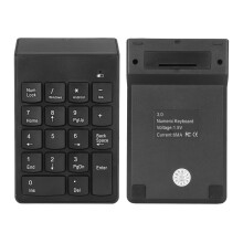 Numeric Keypad for Laptop, Ergonomic Tilt Wireless Number Pad with Bluetooth Pairing, 18 Keys U-Shaped Layout Compact Design for Accounting and Data E