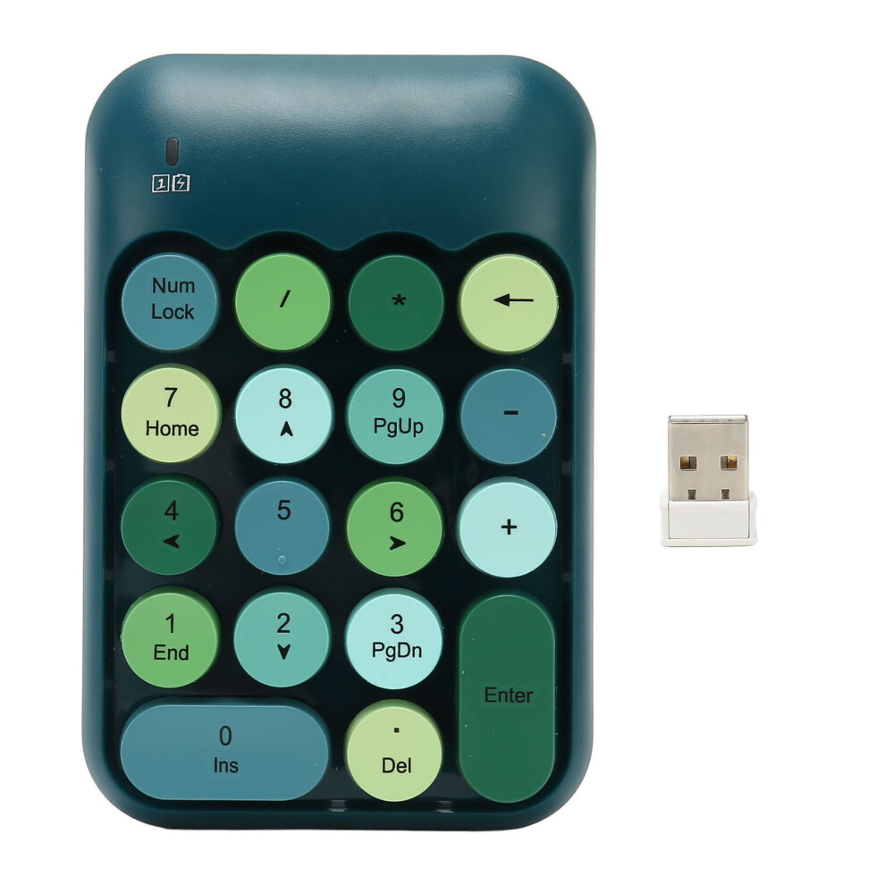 Ergonomic Cute Colorful Numeric Keypad, 18 Key Abs Mini Size With Calculator Shortcut, 2.4G Wireless Distance Up To 33Ft, Portable Weight Design Light 9147006703625