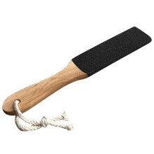 Foot File Callus Remover with Ergonomic Wooden Handle for Wet and Dry Dead Skin and Hard Calluses