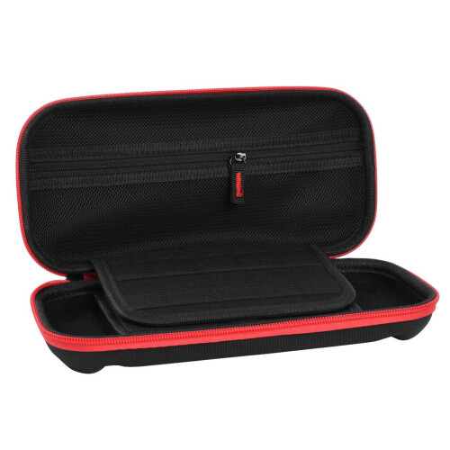 Custodia rigida per Nintendo Switch: esterno resistente, resistente alla compressione, slot integrati per schede di gioco. 1