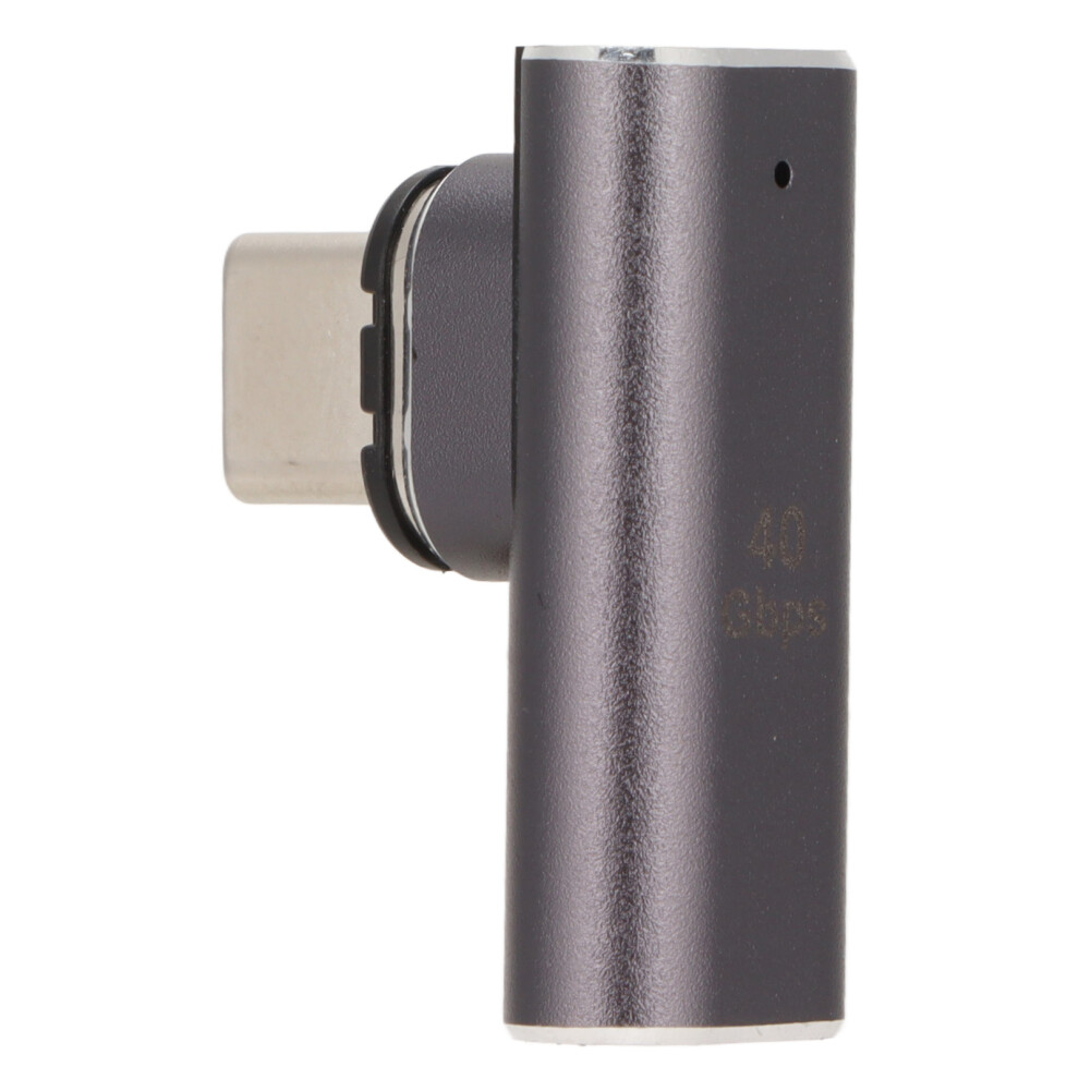 Simple And Lightweight High Speed Charging Device, Right Angle Adapter For Samsung, Macbook And More Usb-C Devices, Supports 40Gbps Transmission Rate 9147006975985