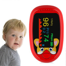 Pulse Oximeter for Kids (Aged 2-12) Rechargeable Children Oxygen and Heart Monitor Fingertip Blood Oxygen Meter Lanyard Portable Digital Oxygen Satura