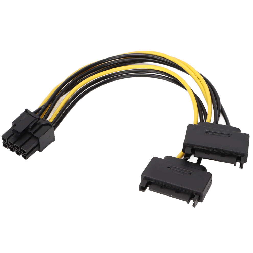 Sata To Pci-E Power Adapter Cable, Pci Express Power Cable With Dual Sata Input For Increased Current Delivery To 8Pin 6Pin Gpus, Tinned Copper Wire E 9147006701638
