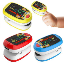(Yellow) Children's Oximeter Finger Clip Blood Oxygen Saturation Detection Pulse Heart Rate Monitor
