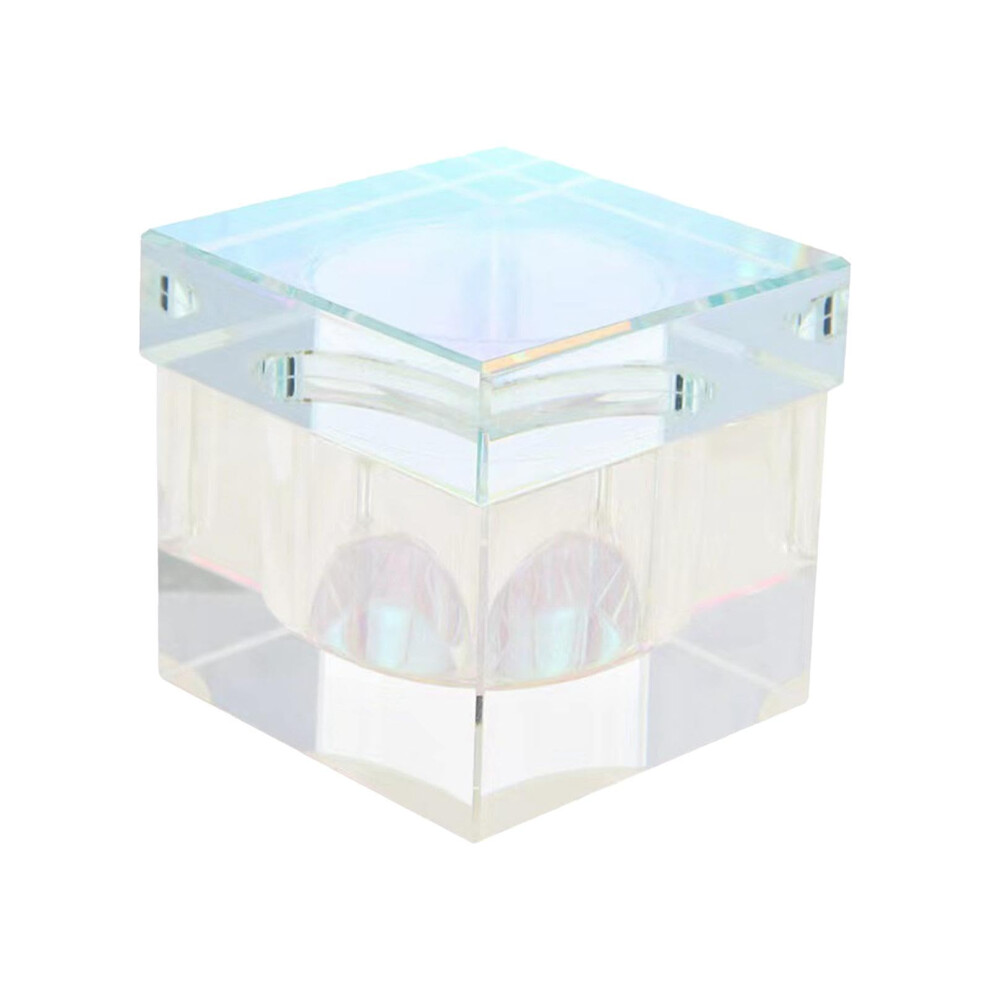 Nail Art Glass Dappen Dish with SpillProof Lid for Acrylic Monomer and Dip Powder