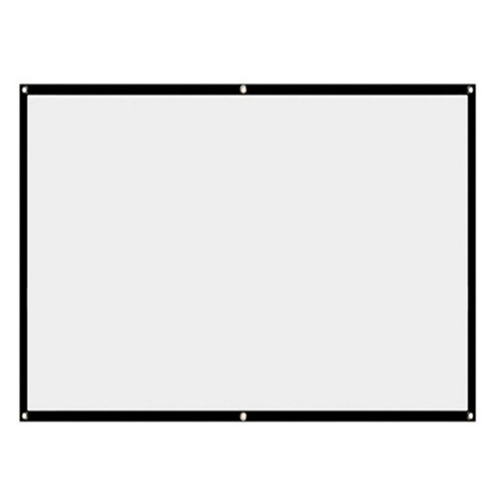 Edging Hanging Holes, Front And Rear Projection With Translucent Screen, No Folding Crease Left Projector Screen For Smooth Projection Surface I Black 9147006974995