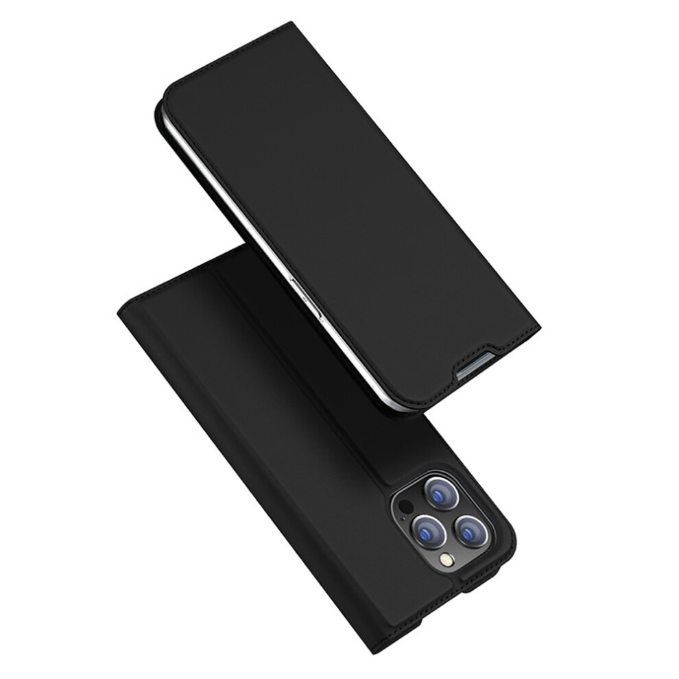 Dustproof Wallet Case For Iphone 14 Pro, Silicone Enclosure With Shockproof Edge And Precise Cutouts For Easy Access, Foldable Stand Function Black 9012494512717