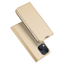 Läderfodral med flip-funktion för iPhone14Plus, magnetisk stängning, korthållare, klassisk design, kvalitetsmaterial, utsökt hantverk