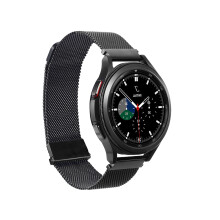 Rozsdamentes acél szíj Samsung Galaxy Watch-hoz, Tartós anyagból készült, hézagmentes fémhálós szíj, Mágneses csat állítható