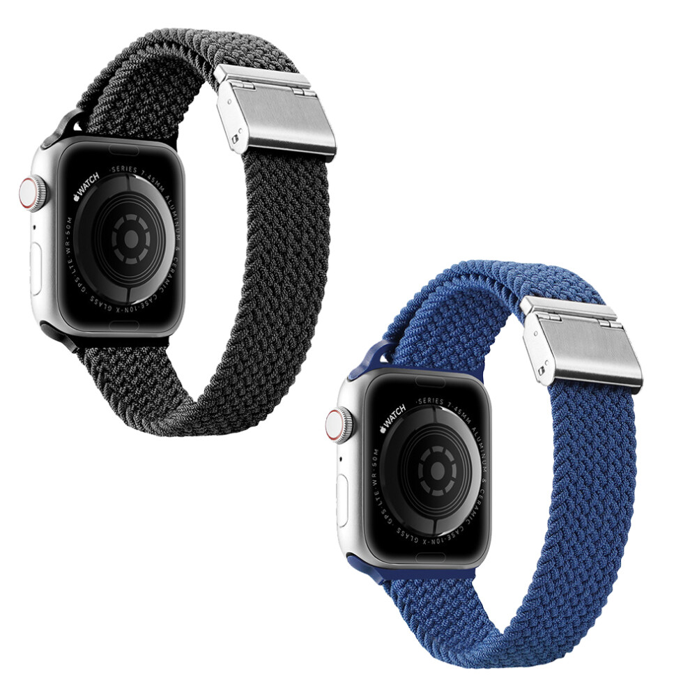 Magnetic Stretchy Watch Band For Apple Watch, Compatible For Apple Watch Band 38Mm 40Mm 41Mm 42Mm 44Mm 45Mm 46Mm 49Mm, Adjustable Straps Breathable Ny 9176269806224