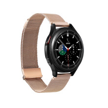 Klockarmband i mesh-stål för Samsung Galaxy Watch3 45mm, klockarmband i rostfritt stål med magnetspänne, ventilerande design utan mellanrum