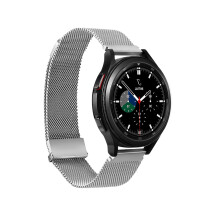 Állítható méretű szíj Samsung Galaxy Watch-hoz, mágneses zár légáteresztő rácsos szerkezettel, hézagmentes fémhálós szíj, tartós
