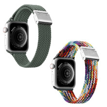 Lélegző nejlon anyagú óraszíj iWatch-hoz, biztonságos mágneses záródású, rugalmas fonott hurok, kompatibilis az Apple Watch szíjjal 41