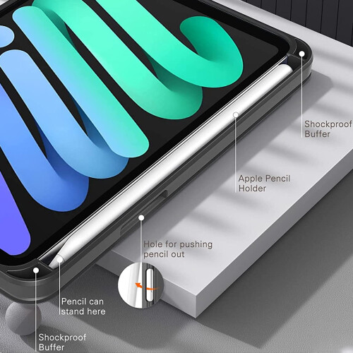 Capa destacável para iPad Pro de 11 polegadas, capa magnética transparente com revestimento triplo em couro PU, interior em ultrafibra para maior 2
