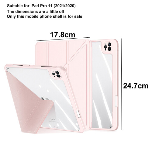 Θήκη αντικραδασμικής προστασίας για iPad Pro11 (2020/2021), εύκαμπτο πίσω κάλυμμα TPU με 1