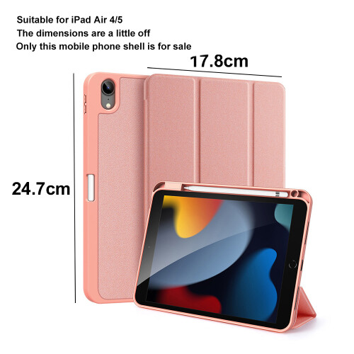 Capa para iPad, design clássico para iPad Air 4/5 de 10,9 polegadas com suporte para Apple Pencil, compatível com ativação/desativação 1
