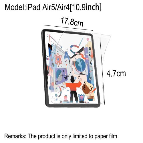 Película protetora de papel para iPad Pro de 12,9 polegadas (2022), ultrafina, resistente a arranhões, com acabamento fosco em PET, melhora a 1