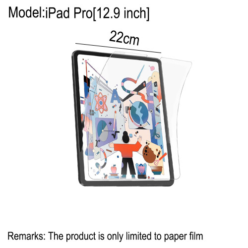 Película protetora de papel para iPad Pro de 12,9 polegadas (2022), ultrafina, resistente a arranhões, com acabamento fosco em PET, melhora a 1