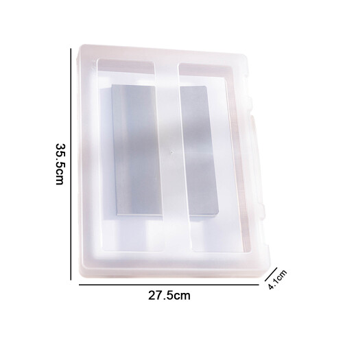 Portable Project Case For Organizing A4 Paper, Plastic Storage Bins With Latching Lids Clear File Box, Document Organizer 1