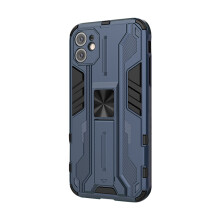 Armored Sentinel för iPhone11, militärklassad stötsäker 360 roterande stativring kraftigt skyddande skal, stödfodral för kvinnor och män