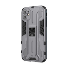 Kraftigt skyddsskal för iPhone11: Stödjer bilmontering, halkfri design med punktstruktur, upphöjda skärmramar för extra skärmskydd