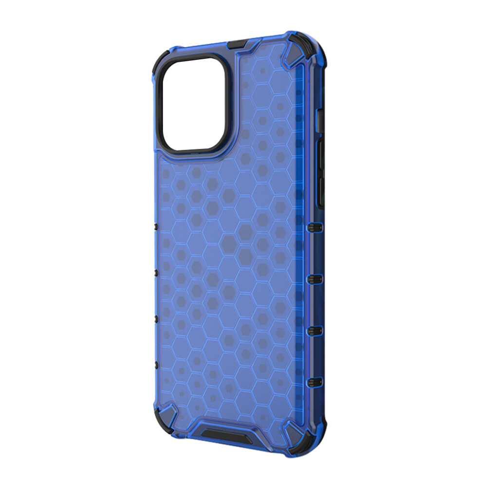 Transparent Shock-Absorbing Case For Iphone 13, Air Cushion Technology With Tpu + Hard Pc Material Construction, Honeycomb Pattern Design And Non-Yell 9012494515848