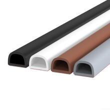 Weather Stripping Silicone Seal 23ft White Door Draft Stopper for Weatherproof and Noise Blocking