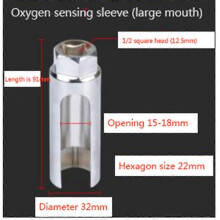 (1) Oxygen Sensor Sleeve Japanese Oxygen Sensor Sleeve Removal Wrench Size Opening Sensor Removal Car Repair Tool