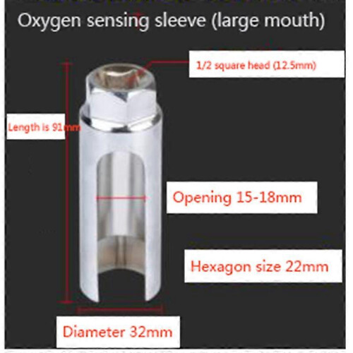 (1)Oxygen Sensor Sleeve Japanese Oxygen Sensor Sleeve Removal Wrench Size Opening Sensor Removal Car Repair Tool