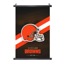 Browns Football Team Custom PVC Black Axis Hanging Painting, Multiple Sizes, Compatible with Wall, Bedside, Desk Decor