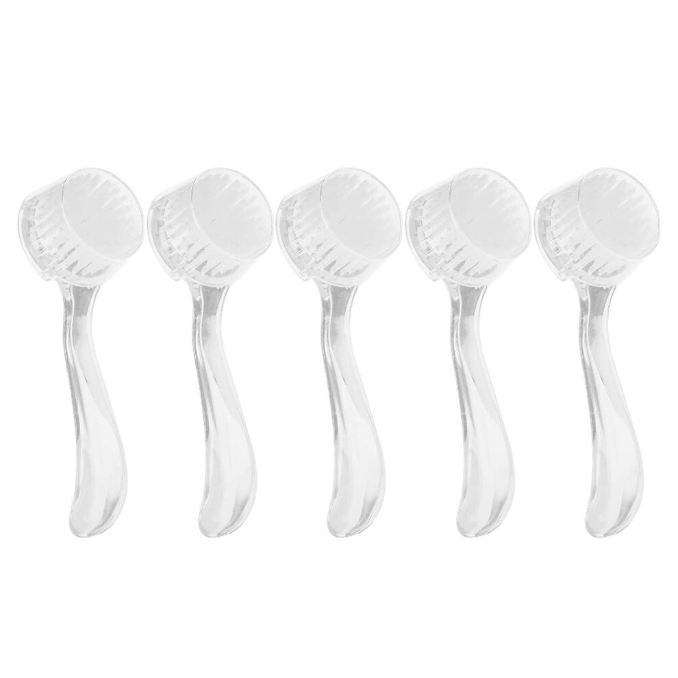 White Nail Dust Brush Set 5Pcs Soft Gentle Bristles For Manicure Nail Art Powder Removal