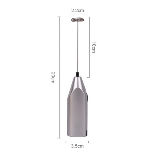 Mini frullatore portatile per bevande, cappuccino, caffè, latte e montalatte - Argento 2