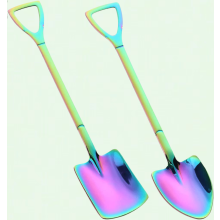 Heavy Snow Shovel Kit, 2PCS Steel Spoon with Retro Design, Long Handle for Coffee, Kitchen, Dining & Bar