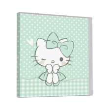 Hello Kitty akril négyzet alakú plakett inspiráló idézetekkel, romantikus ajándék barátnőnek, barátnak, szeretőnek, esküvőre,