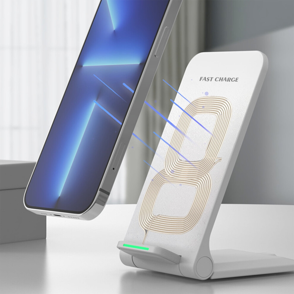 Stylish & Safe 15W Foldable Wireless Charging Stand, Vertical Desktop Charger For Fast Charging - 20% Off! 9773935902275