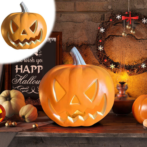 Πλαστικές κολοκύθες Wadada Jack O'Lantern, που λειτουργούν με μπαταρία, φωτισμένες με 2