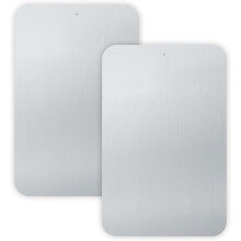 Confezione da 2 targhe in metallo bianco, 30x40 cm, spessore 0,1 mm, in alluminio antiruggine, riflettente, con protezione UV e resistente alle