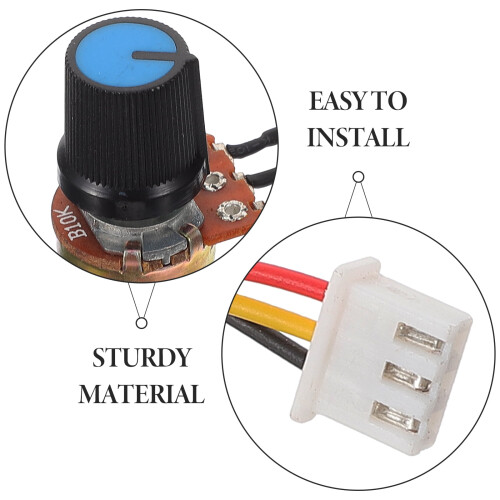 10 Stück variable Widerstände, lineare, einstellbare Drehpotentiometer mit Anschlusskabel 2