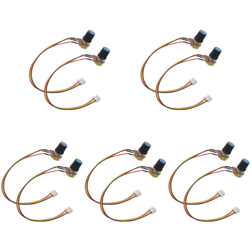 10 Stück variable Widerstände, lineare, einstellbare Drehpotentiometer mit Anschlusskabel