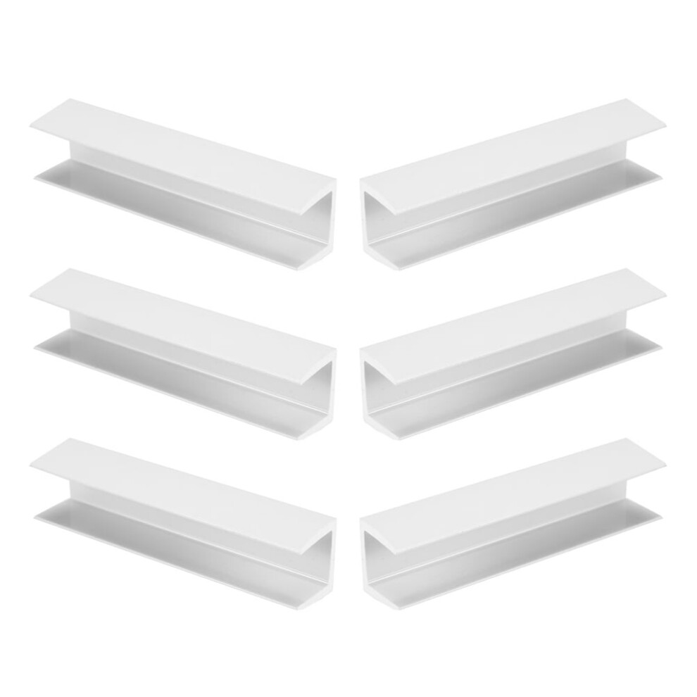 Safety Door Reinforcement Slot 6 Pcs Dog Gate Groove Baby Gates Simple Design Child White Pvc