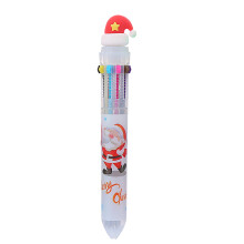Stylo à bille rétractable, stylo gel, 10 en 1, stylos cadeaux multicolores, Noël, stylos à encre liquide 2 ml pour fournitures scolaires et de