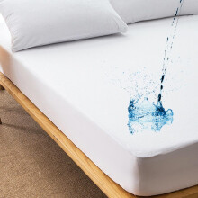 Housse de matelas épaisse en vinyle blanc pour lit simple, 100 % imperméable. Protection en plastique.