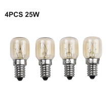 Leke4PCS E14 Bec glob pentru lampă cu sare 25W Becuri 240V Înlocuitor cuptor frigider