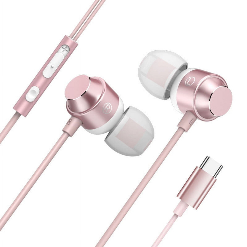 ZKCCNUK Ear Buds Type-C USB-C In-Ear Earphone Headset Headphone Earbuds Wth Wire-controlled Mic