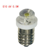 Geege6V0.5W6000K Weiße LED E10 Ersatzbirne für Taschenlampe Laterne Fackel