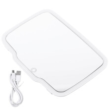 1pc Adjustable Dressing Mirror Car LED Makeup Mirror Vanity Mirror (White)